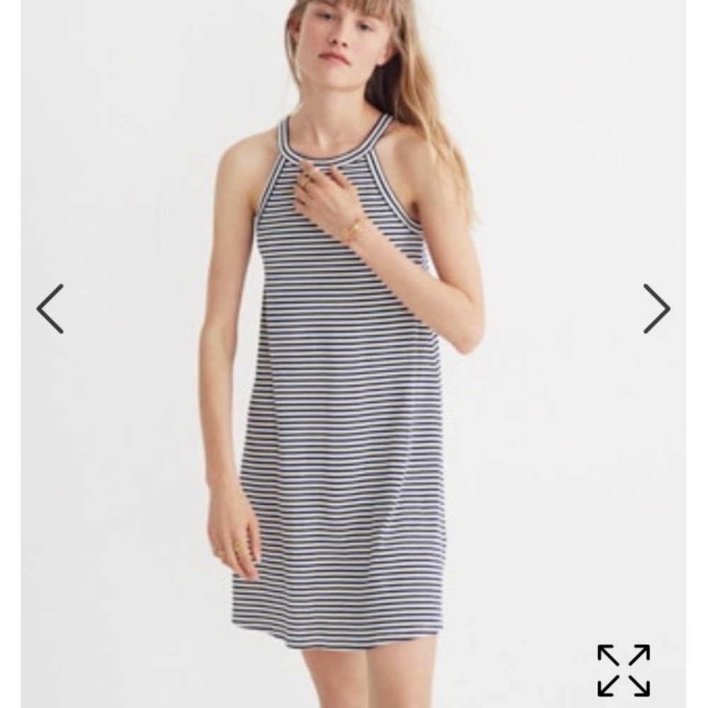 Madewell district stripe dress NWT
